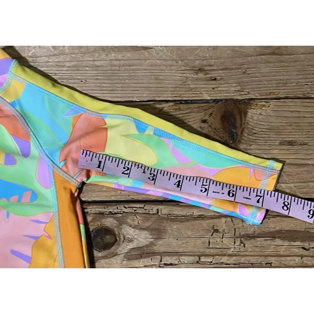 Sun Suit Kids Size 6-12m Multicolor Palm Swimsuit NWOT